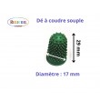 Dé à coudre souple caoutchouc ø 17 mm par 10