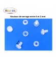 Rivet plastique 0-3 mm avec trou a visser