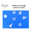 Rivet plastique 0-3 mm avec trou a visser