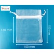 SACHET VOILE ORGANZA AVEC CORDON 100 X 150 MM PAR 50