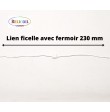 Lien ficelle avec fermoir argent 200 mm par  1000