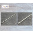 Baguette de reliure  avec vis 235 mm nickel brillant